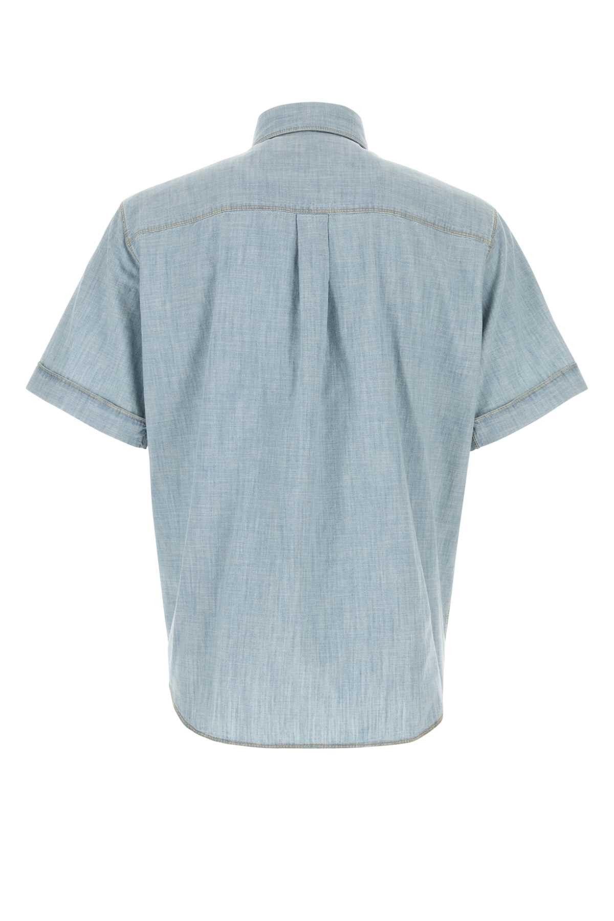 Fendi Light Blue Chambray Shirt Size US M / EU 48-50 / 2 - 2 Thumbnail