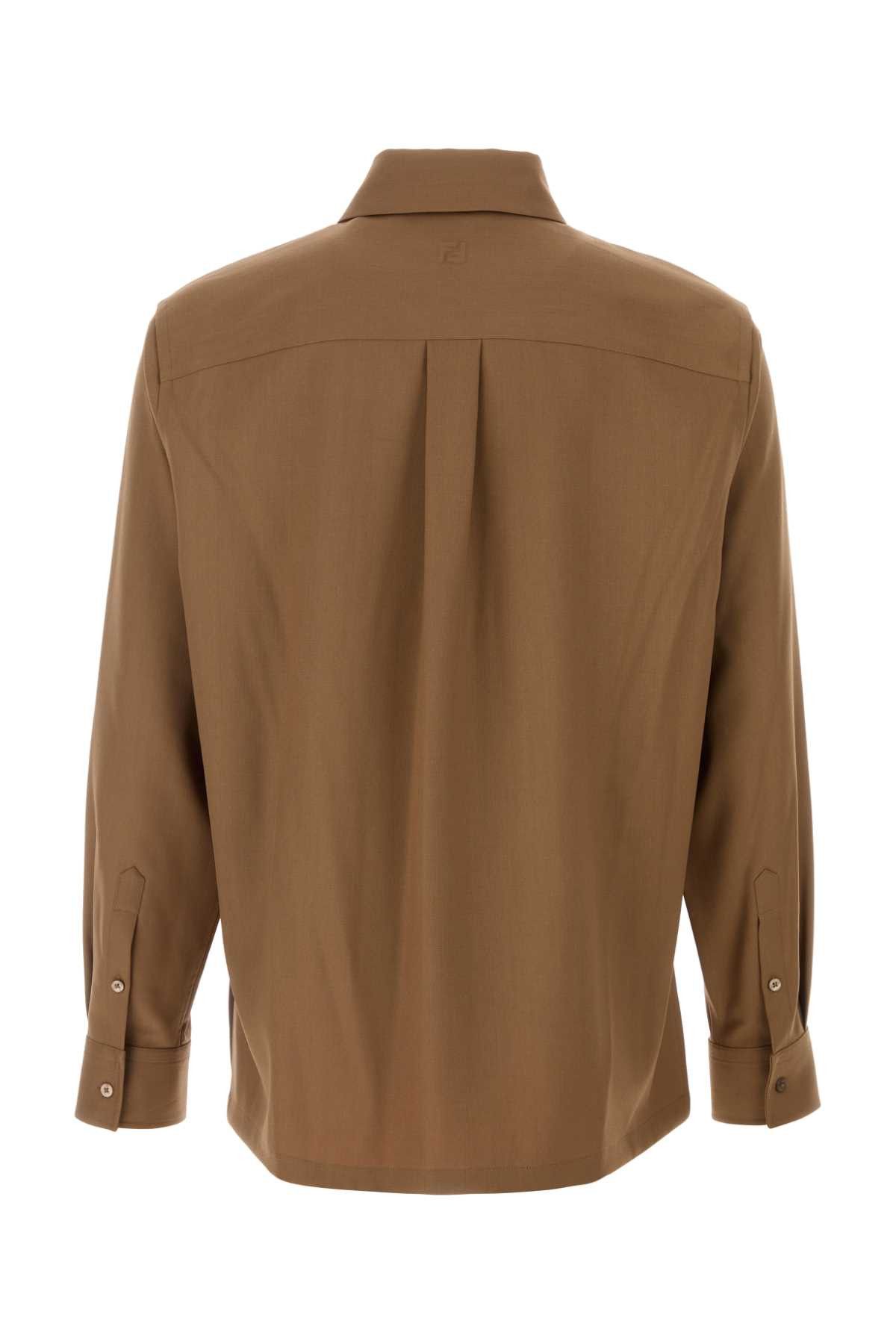 Fendi Camel Wool Shirt Size US M / EU 48-50 / 2 - 2 Thumbnail