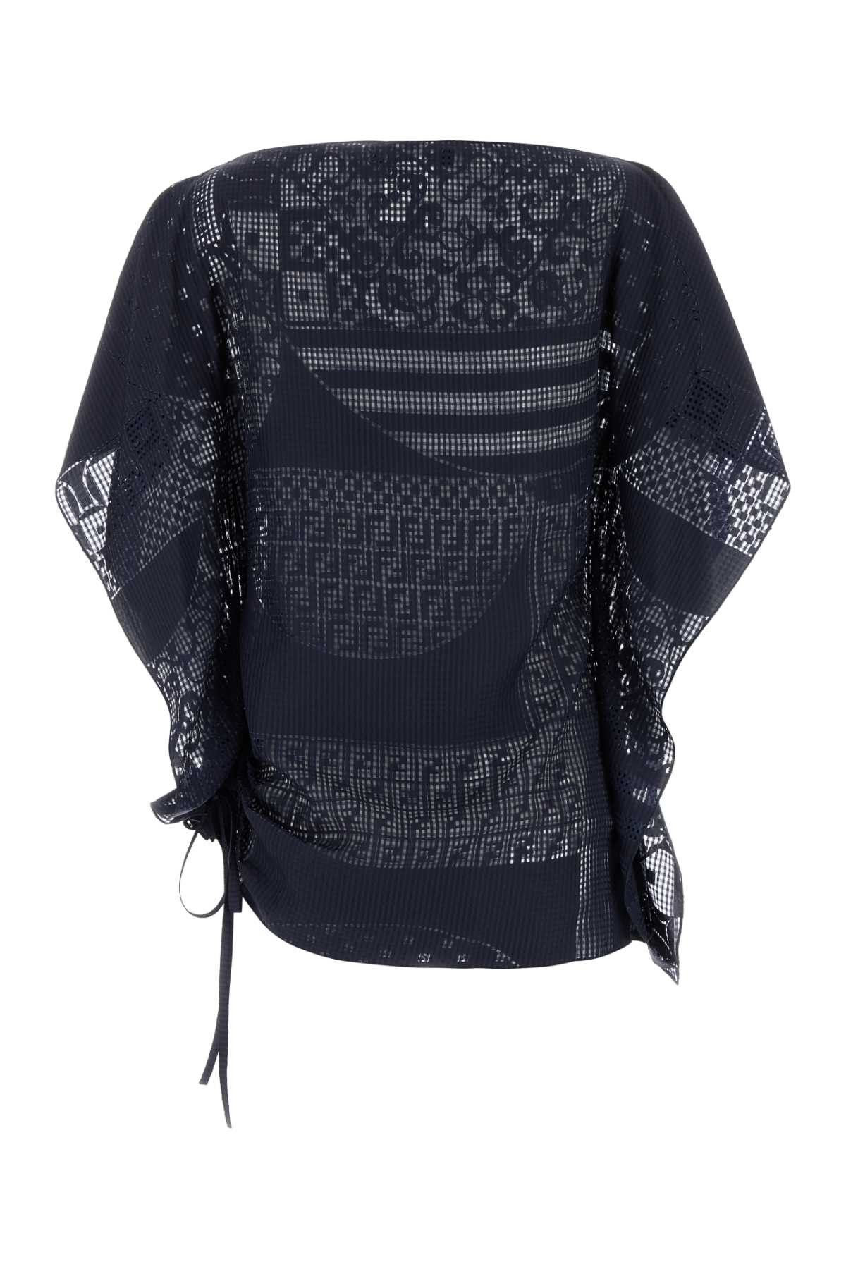 Fendi Navy Blue Viscose Blend Top Size S / US 4 / IT 40 - 2 Thumbnail