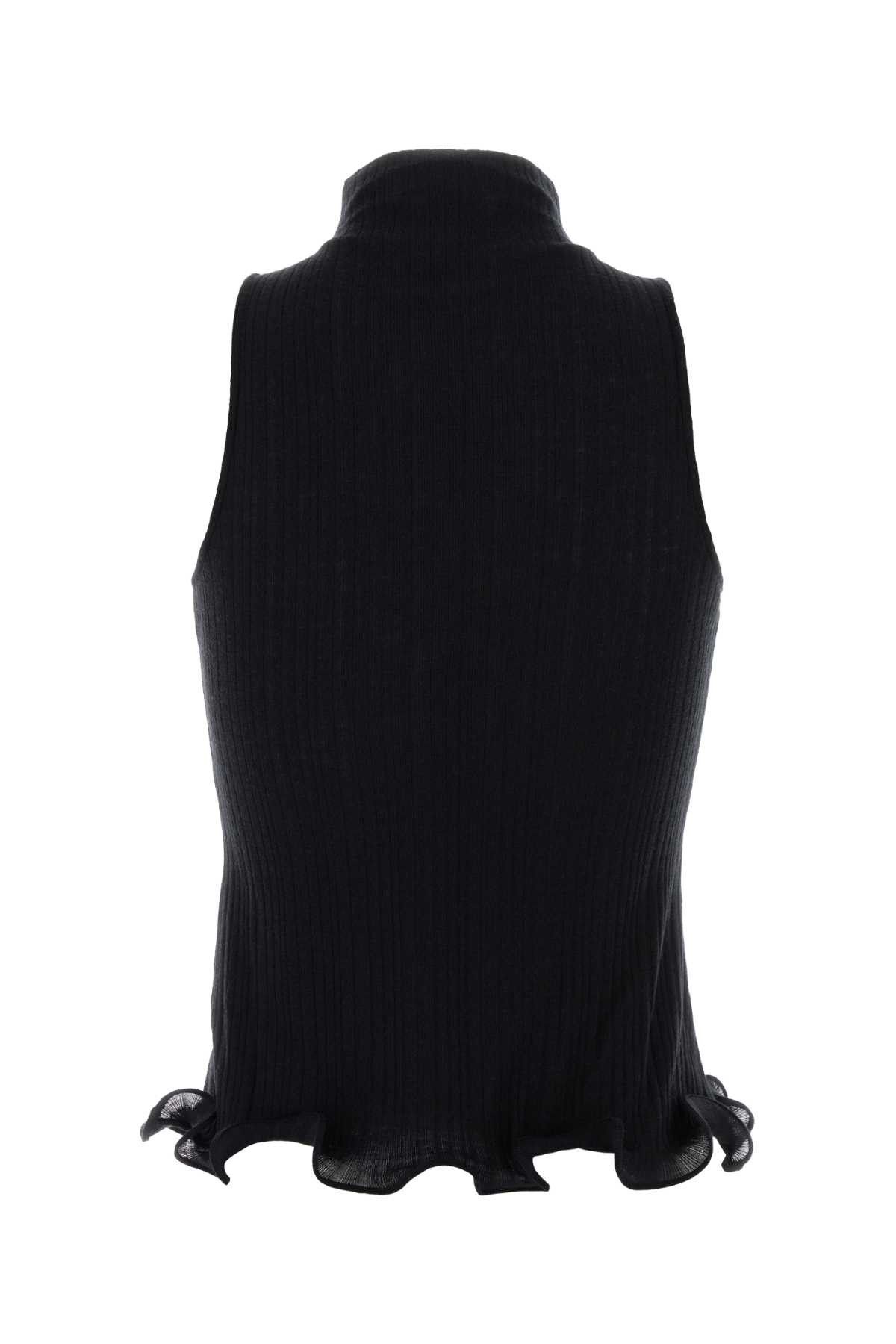 Fendi Black Cotton Tank Top Size M / US 6-8 / IT 42-44 - 2 Thumbnail