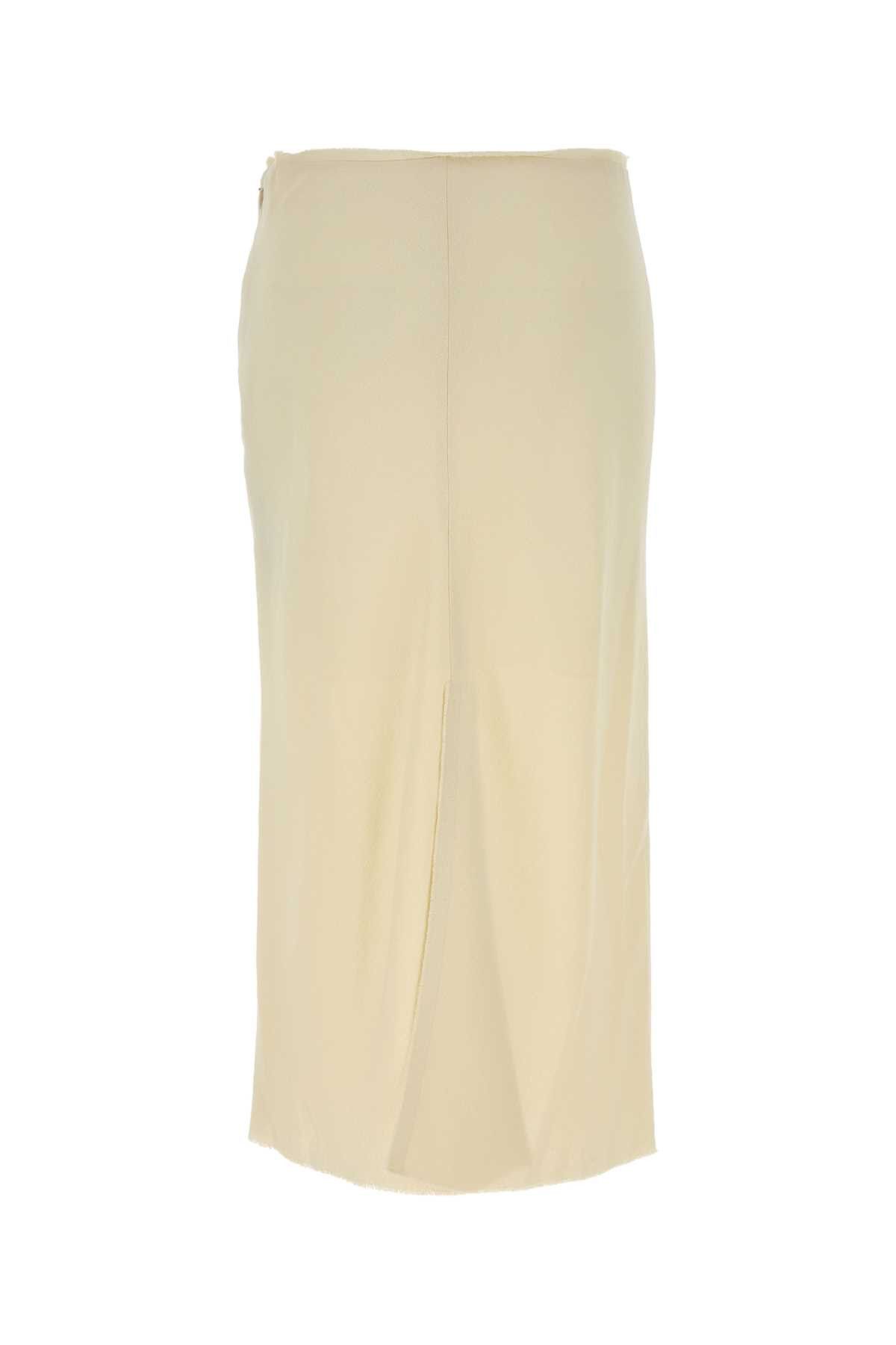 AMI Ivory Stretch Viscose Skirt Size 27" / US 4 / IT 40 - 2 Thumbnail