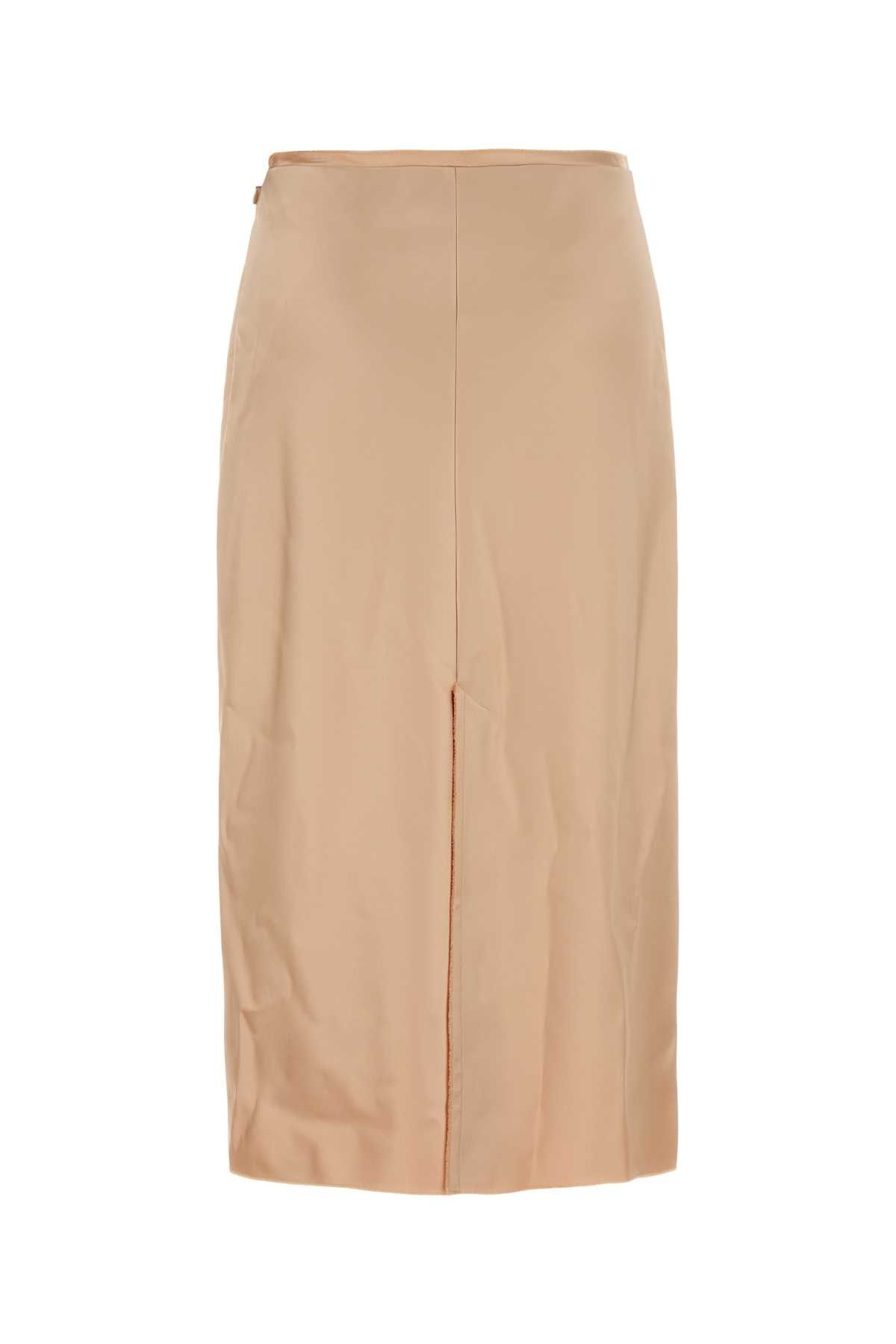 AMI Skin Pink Stretch Satin Skirt Size 28" / US 6 / IT 42 - 2 Thumbnail