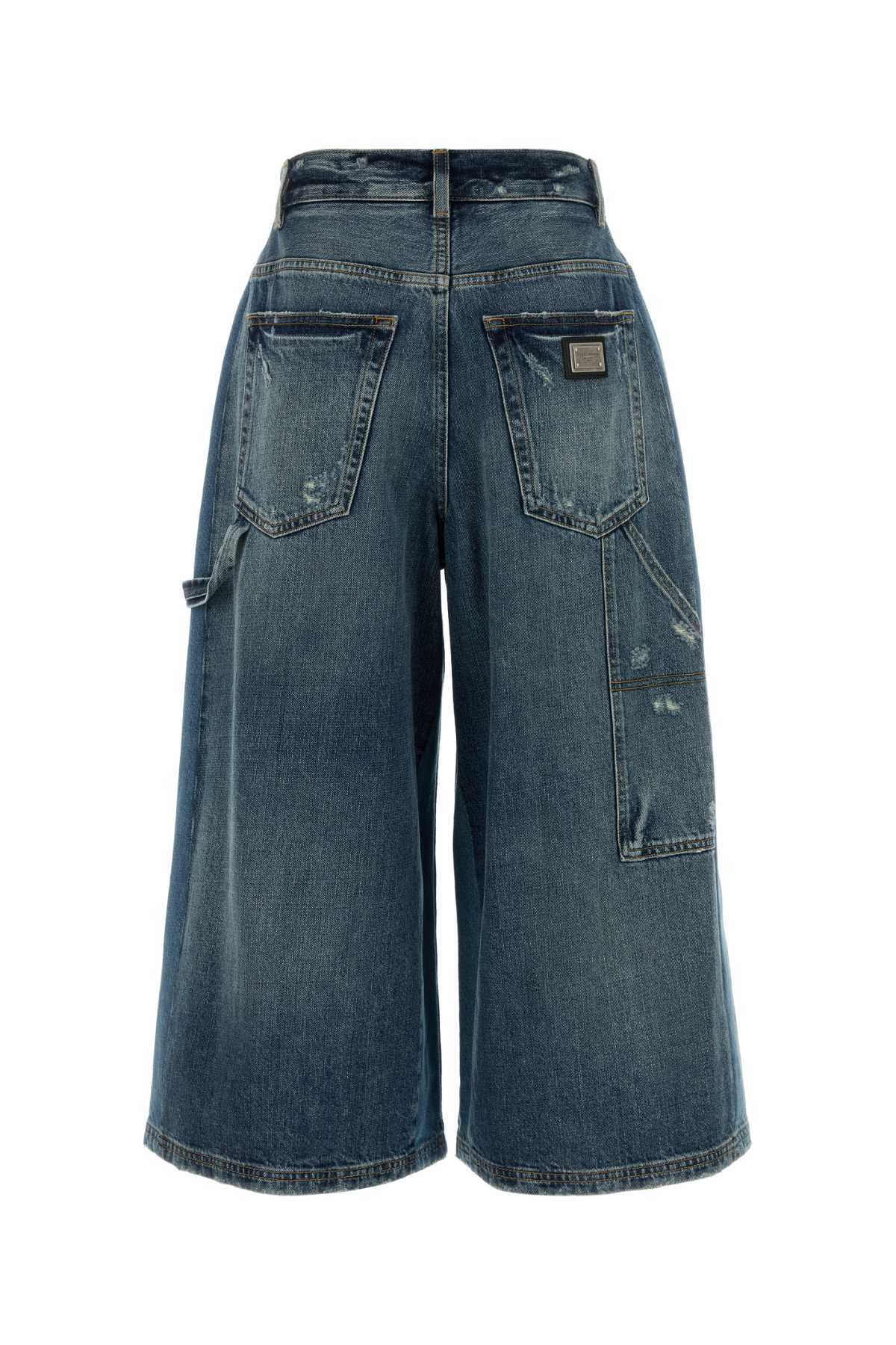 Dolce & Gabbana Denim Bermuda Shorts Size 27" / US 4 / IT 40 - 2 Thumbnail