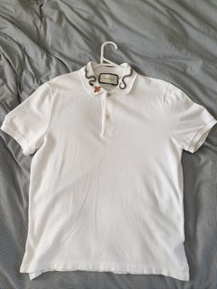 Gucci Monogram Snake On Sleeves Golf Polo