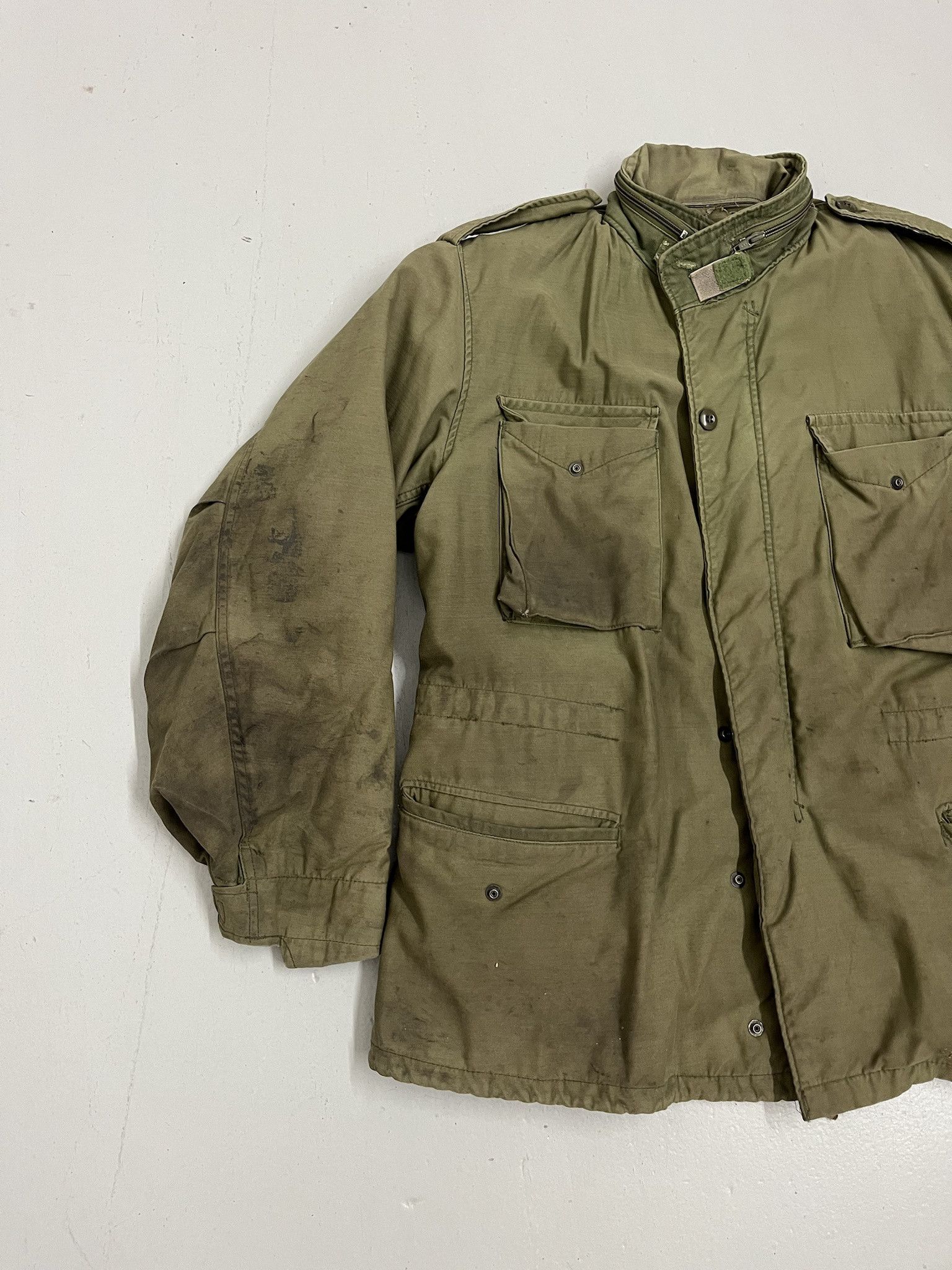 Vintage Vintage Military M-65 Olive Rip Stip Field Jacket Size Medium Regular Size US M / EU 48-50 / 2 - 2 Thumbnail