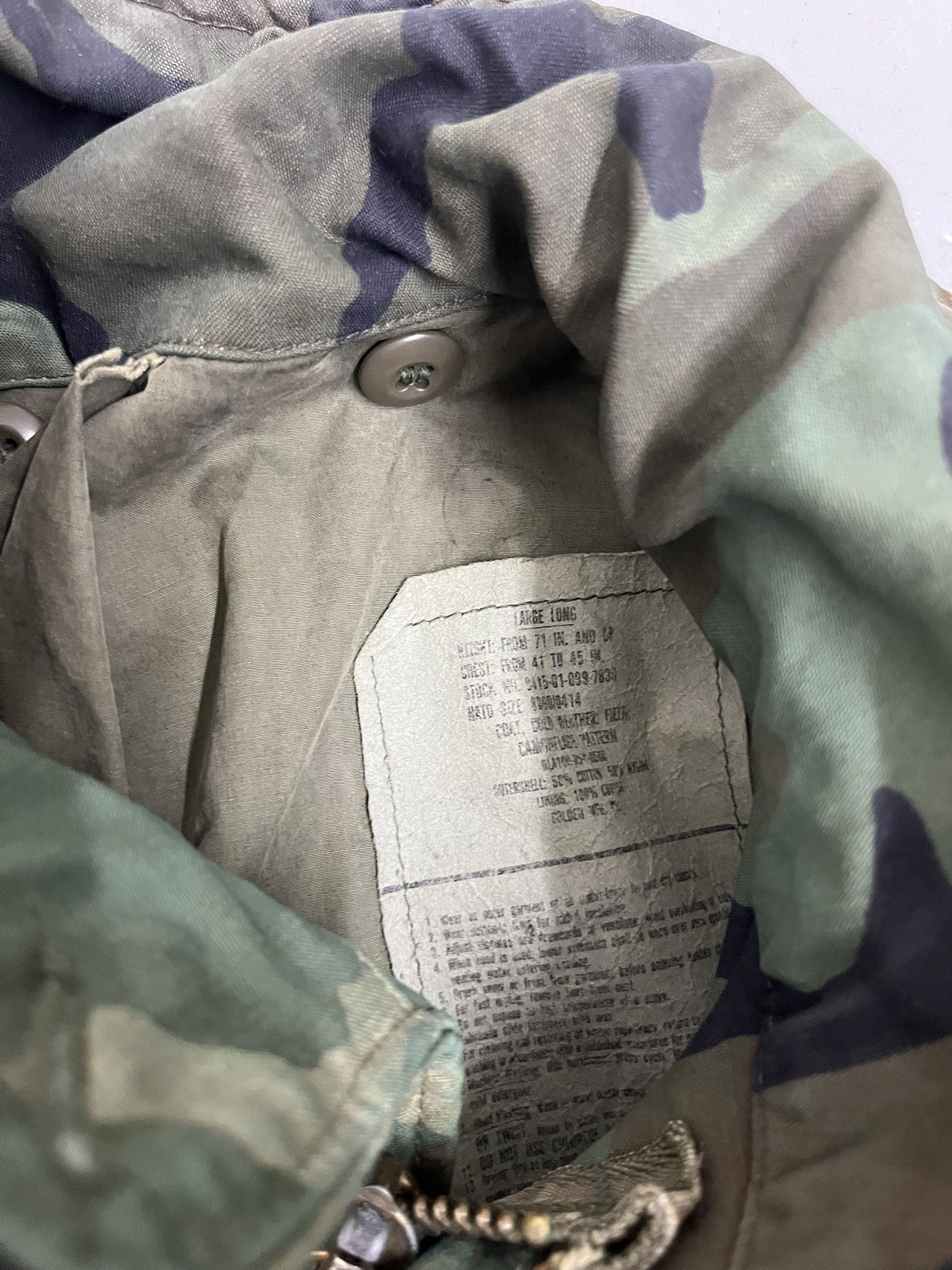 Vintage Vintage Military M-65 Woodland Camo Field Jaccket Size Large Regular Size US L / EU 52-54 / 3 - 2 Thumbnail
