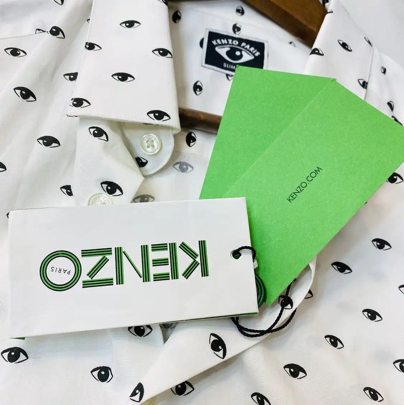 Kenzo KENZO Women's Eye Print Long Sleeve Shirt 0089 Size S / US 4 / IT 40 - 5 Thumbnail
