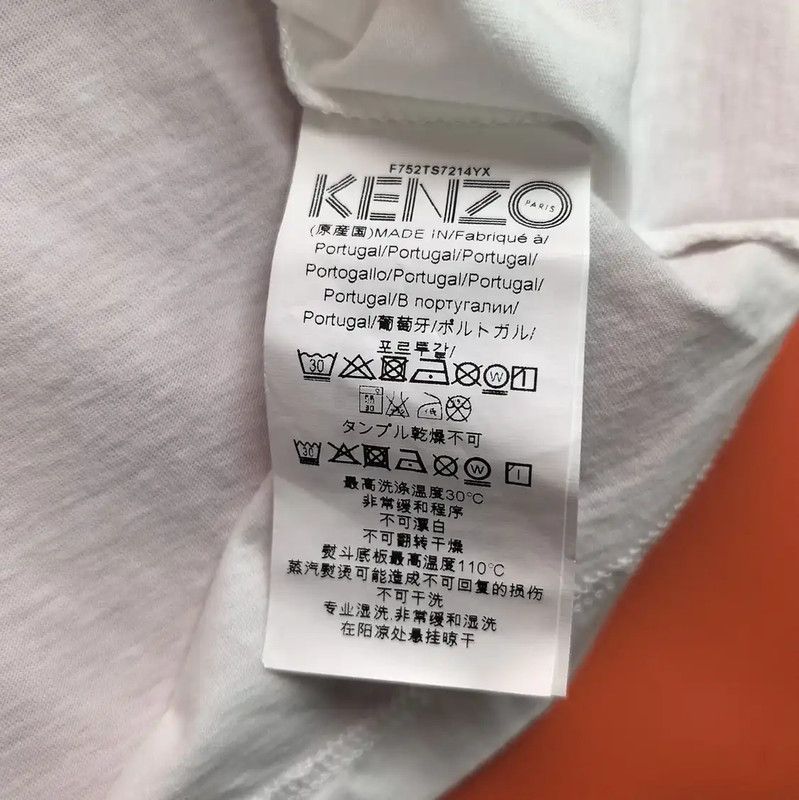 Kenzo KENZO Summer White Cotton Graphic Tee 0089 Size S / US 4 / IT 40 - 5 Thumbnail