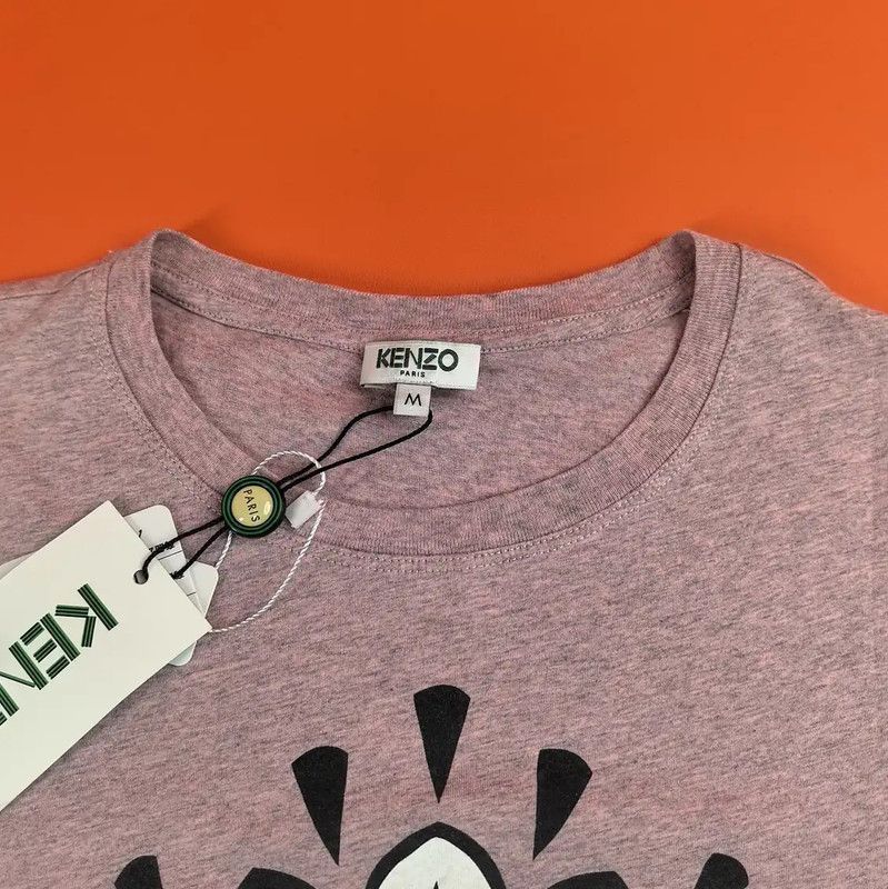 Kenzo Kenzo Summer Pink Cotton Eye Graphic T-shirt 0089 Size M / US 6-8 / IT 42-44 - 4 Thumbnail