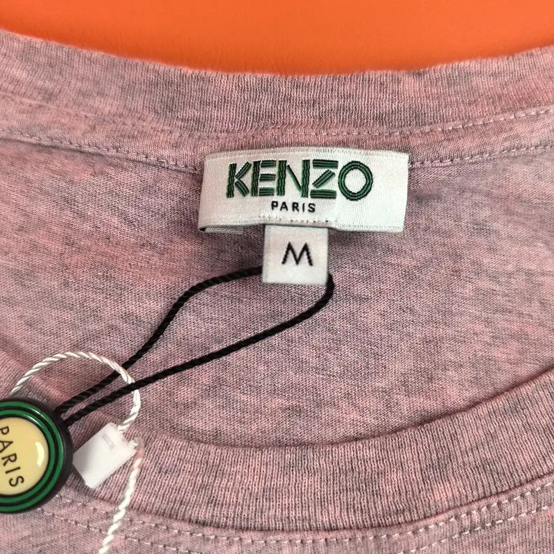 Kenzo Kenzo Summer Pink Cotton Eye Graphic T-shirt 0089 Size M / US 6-8 / IT 42-44 - 3 Thumbnail
