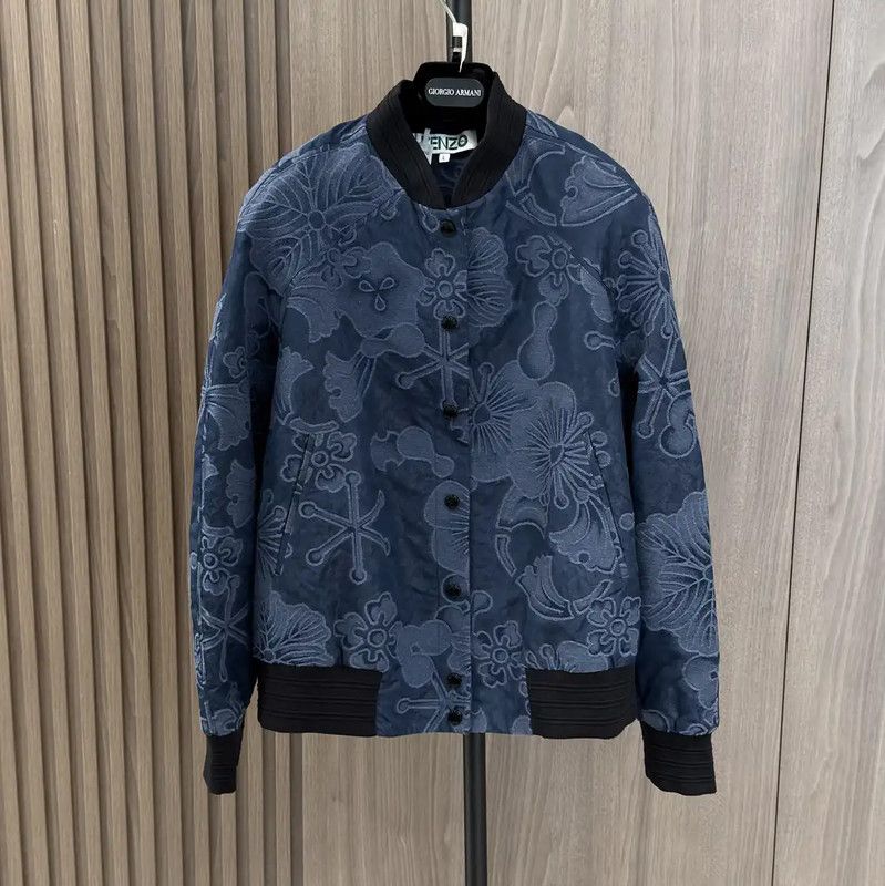 Kenzo Kenzo Women's Blue Cotton Blend Jacket 0089 Size L / US 10 / IT 46 - 2 Thumbnail