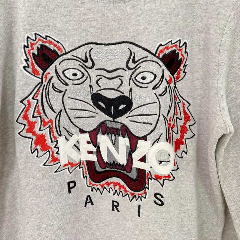 Kenzo KENZO Gray Long Sleeve Cotton Dress 0089 Size S / US 4 / IT 40 - 5 Thumbnail