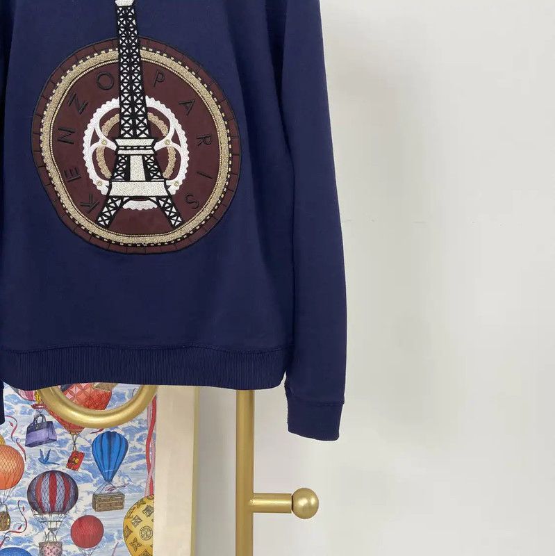Kenzo KENZO Cotton Embroidered Long Sleeve Sweatshirt 0089 Size M / US 6-8 / IT 42-44 - 4 Thumbnail
