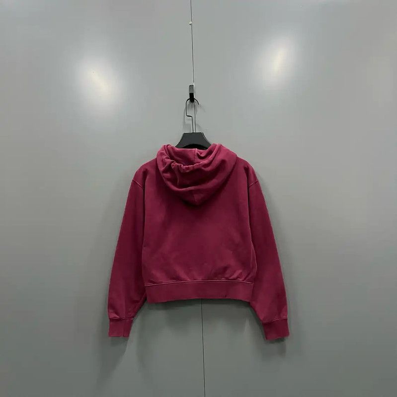 Kenzo Kenzo Red Cotton Cropped Hoodie for Women 0089 Size S / US 4 / IT 40 - 2 Thumbnail