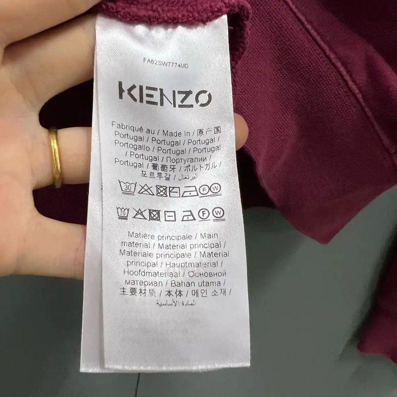 Kenzo Kenzo Red Cotton Cropped Hoodie for Women 0089 Size S / US 4 / IT 40 - 3 Thumbnail