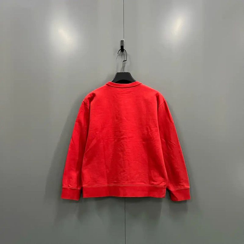 Kenzo KENZO Red Cotton Logo Long Sleeve Sweatshirt 0089 Size XL / US 12-14 / IT 48-50 - 3 Thumbnail