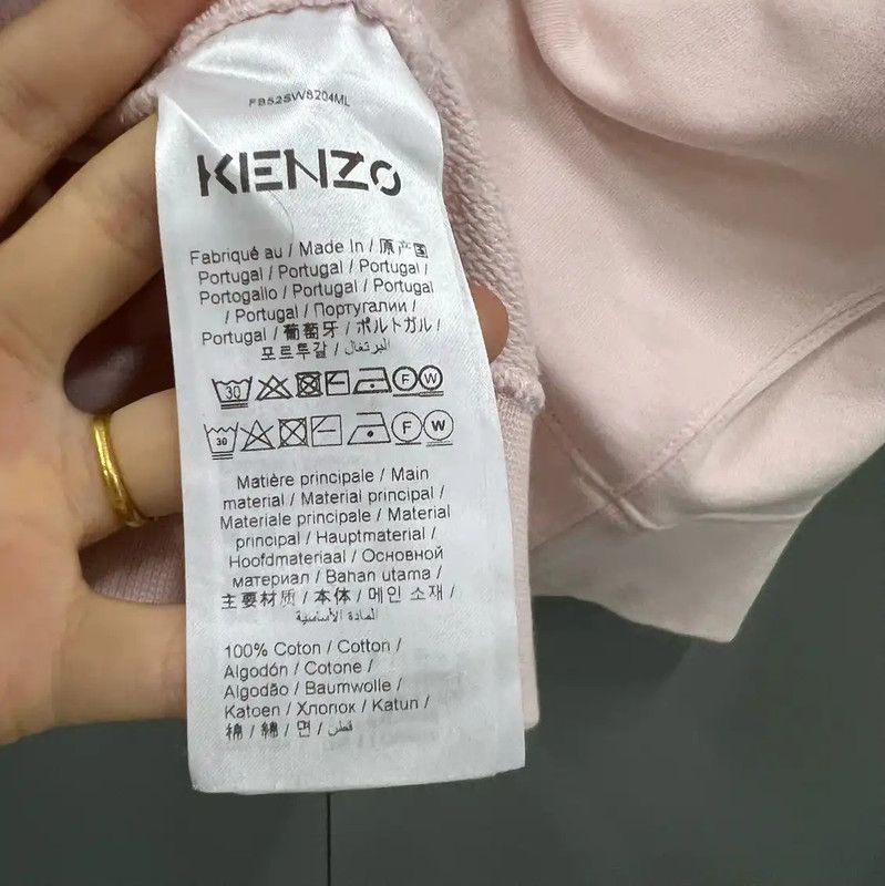 Kenzo KENZO Pink Cotton Long Sleeve Sweatshirt 0089 Size L / US 10 / IT 46 - 4 Thumbnail