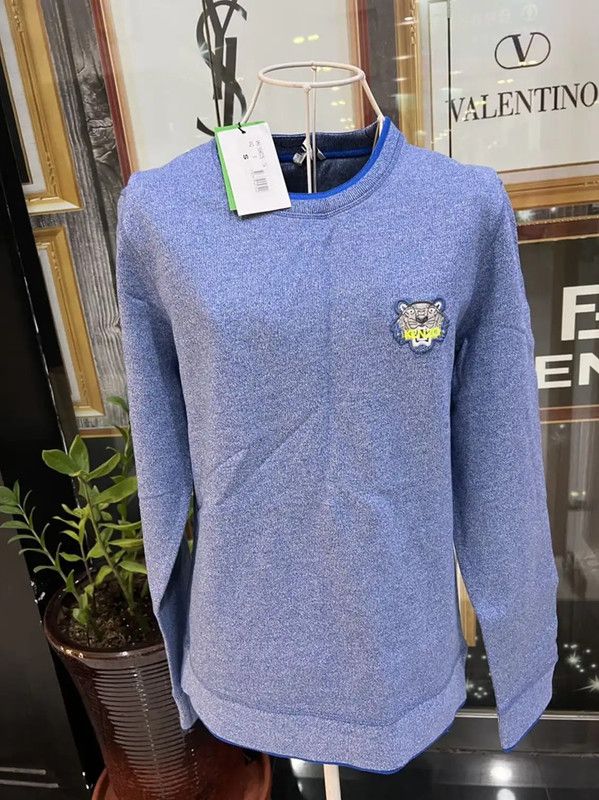 Kenzo KENZO Women's M Blue Cotton Tiger Sweater 0089 Size M / US 6-8 / IT 42-44 - 2 Thumbnail
