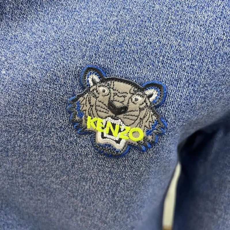 Kenzo KENZO Blue Cotton Tiger Head Long Sleeve Top 0089 Size S / US 4 / IT 40 - 4 Thumbnail