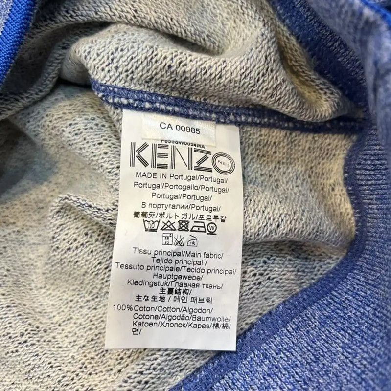 Kenzo KENZO Blue Cotton Tiger Head Long Sleeve Top 0089 Size S / US 4 / IT 40 - 8 Thumbnail