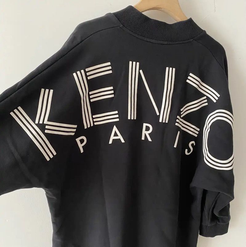 Kenzo KENZO Black Oversized Logo Dress for Women 0089 Size S / US 4 / IT 40 - 5 Thumbnail