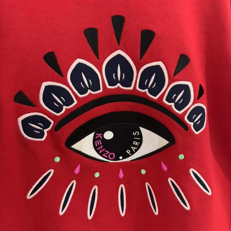 Kenzo KENZO Red Cotton Embroidered Long Sleeve Sweatshirt 0089 Size S / US 4 / IT 40 - 6 Thumbnail