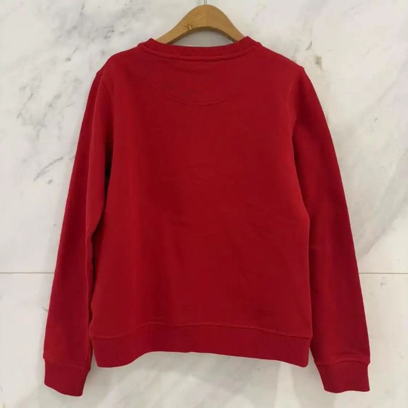 Kenzo KENZO Red Cotton Embroidered Long Sleeve Sweatshirt 0089 Size S / US 4 / IT 40 - 2 Thumbnail