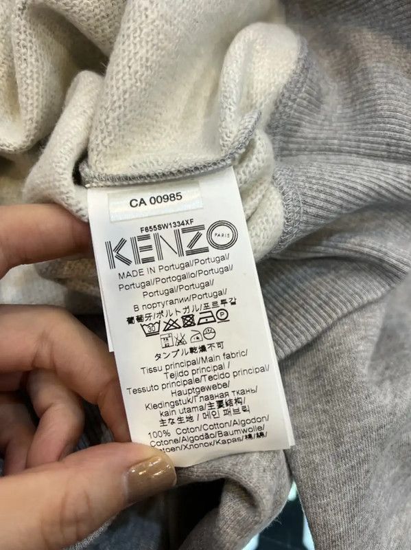 Kenzo KENZO Gray Cotton Tiger Head Long Sleeve Top 0089 Size M / US 6-8 / IT 42-44 - 5 Thumbnail