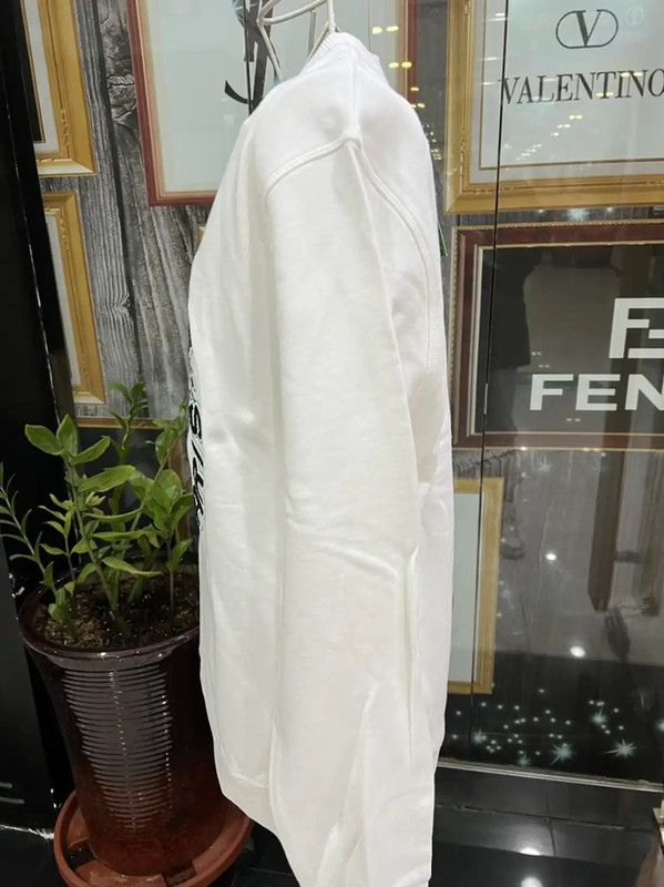 Kenzo KENZO White Cotton Tiger Head Long Sleeve Top 0089 Size S / US 4 / IT 40 - 3 Thumbnail