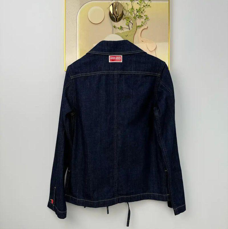 Kenzo KENZO Deep Blue Cotton Embroidered Jacket 0089 Size XS / US 0-2 / IT 36-38 - 2 Thumbnail