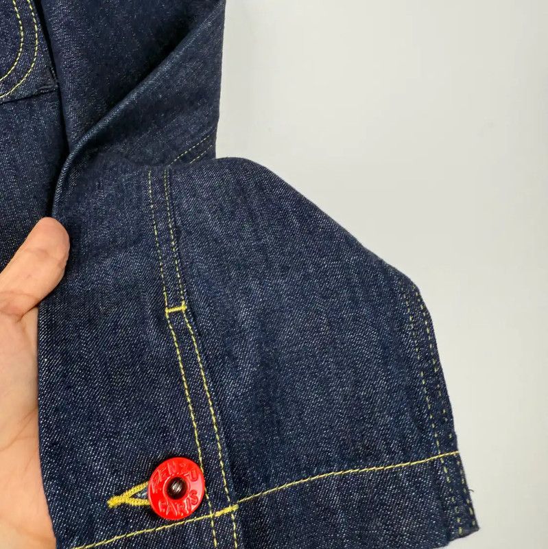 Kenzo KENZO Deep Blue Cotton Embroidered Jacket 0089 Size XS / US 0-2 / IT 36-38 - 7 Thumbnail