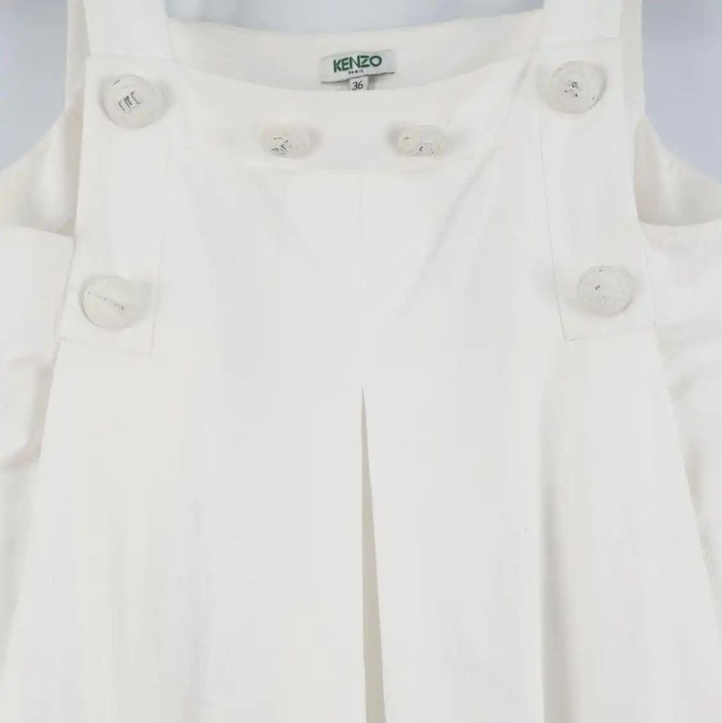 Kenzo Kenzo Summer White Dress for Women 0089 Size S / US 4 / IT 40 - 3 Thumbnail