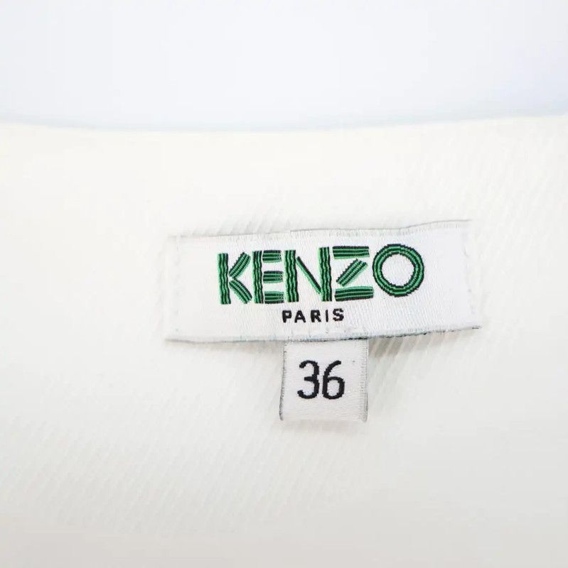 Kenzo Kenzo Summer White Dress for Women 0089 Size S / US 4 / IT 40 - 6 Thumbnail