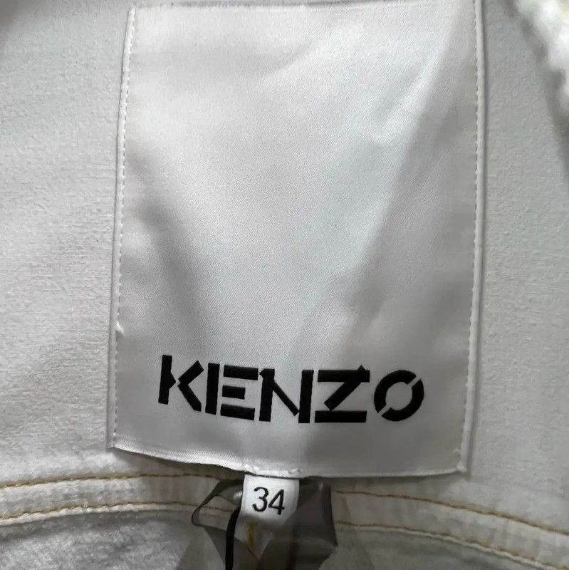 Kenzo KENZO White Cotton Ladies' Jacket 0089 Size ONE SIZE - 4 Thumbnail