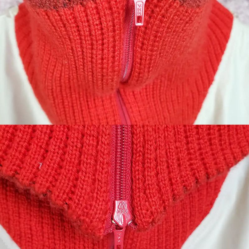Kenzo Kenzo Red Wool Blend Half-Zip Pullover for Women 0089 Size M / US 6-8 / IT 42-44 - 4 Thumbnail