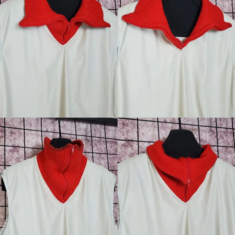 Kenzo Kenzo Red Wool Blend Half-Zip Pullover for Women 0089 Size M / US 6-8 / IT 42-44 - 3 Thumbnail
