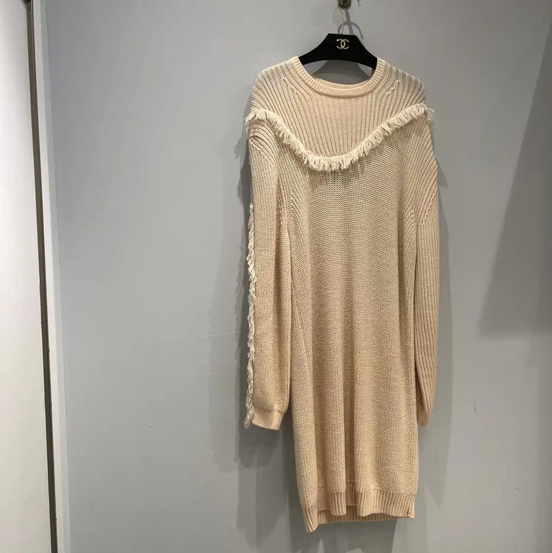 Kenzo KENZO Oversized Cream Wool Midi Dress 0089 Size S / US 4 / IT 40 - 3 Thumbnail
