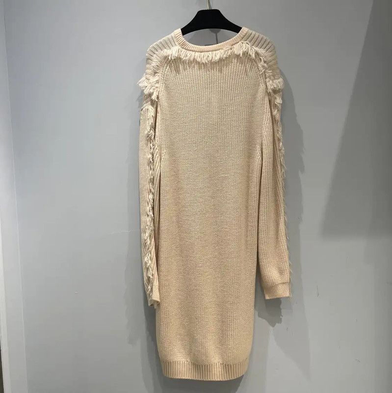 Kenzo KENZO Oversized Cream Wool Midi Dress 0089 Size S / US 4 / IT 40 - 2 Thumbnail