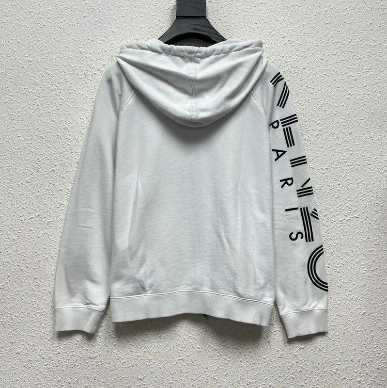 Kenzo KENZO Spring Autumn White Cotton Hoodie 0089 Size M / US 6-8 / IT 42-44 - 2 Thumbnail