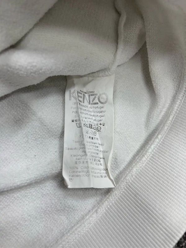 Kenzo KENZO Spring Autumn White Cotton Hoodie 0089 Size M / US 6-8 / IT 42-44 - 4 Thumbnail