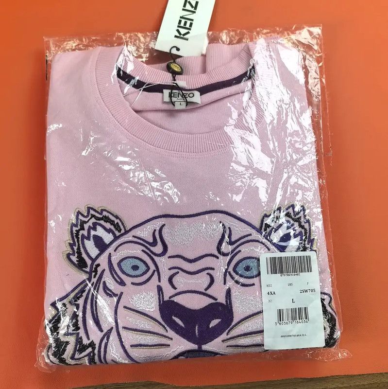 Kenzo Kenzo Pink Tiger Head Long Sleeve Sweater 0089 Size L / US 10 / IT 46 - 8 Thumbnail