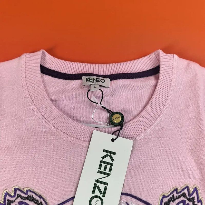 Kenzo Kenzo Pink Tiger Head Long Sleeve Sweater 0089 Size L / US 10 / IT 46 - 4 Thumbnail