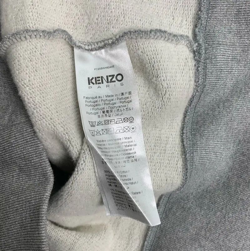 Kenzo KENZO Gray Cotton Printed Women's Hoodie 0089 Size L / US 10 / IT 46 - 4 Thumbnail