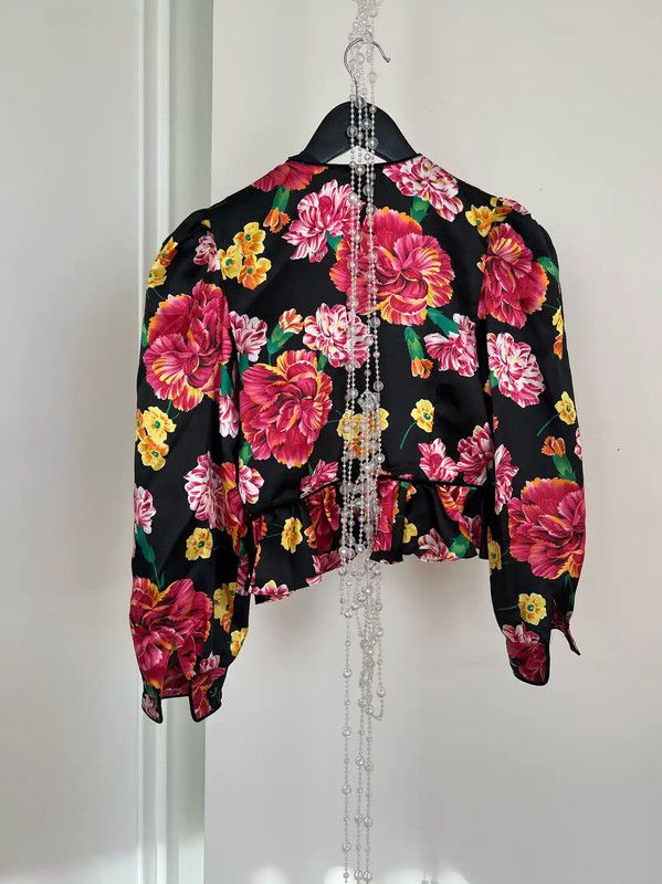 Kenzo Kenzo Floral Print Black Shirt 0089 Size XS / US 0-2 / IT 36-38 - 7 Thumbnail