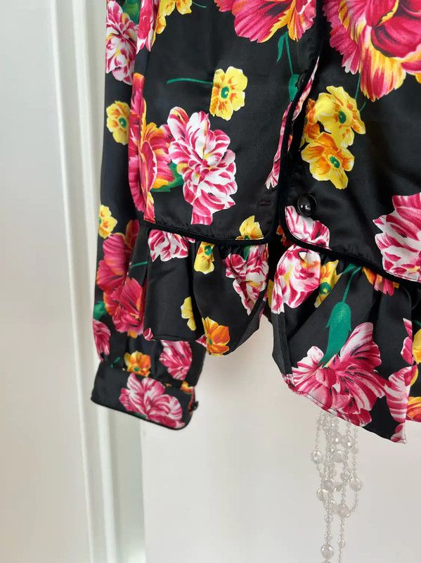 Kenzo Kenzo Floral Print Black Shirt 0089 Size XS / US 0-2 / IT 36-38 - 2 Thumbnail