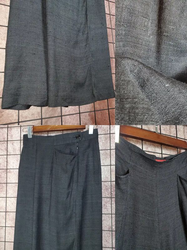 Kenzo KENZO Summer Dark Gray Silk Casual Pants 0089 Size 23" - 9 Thumbnail
