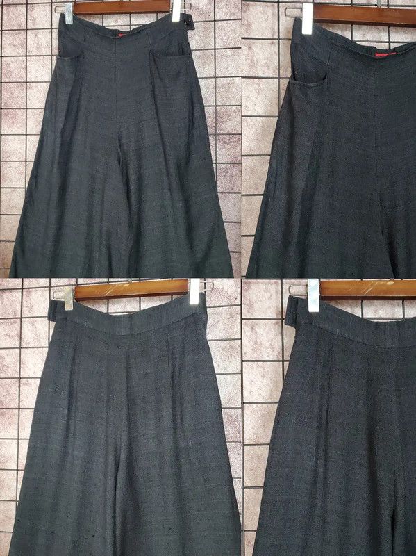 Kenzo KENZO Summer Dark Gray Silk Casual Pants 0089 Size 23" - 3 Thumbnail