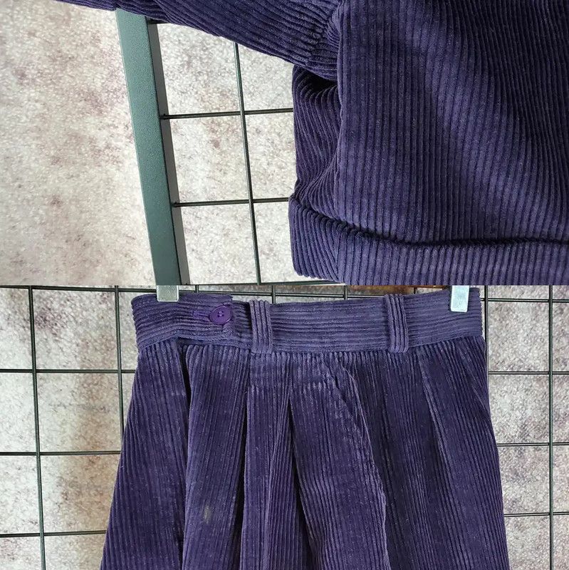 Kenzo KENZO Purple Cotton Asymmetrical Casual Pants 0089 Size 23" - 7 Thumbnail