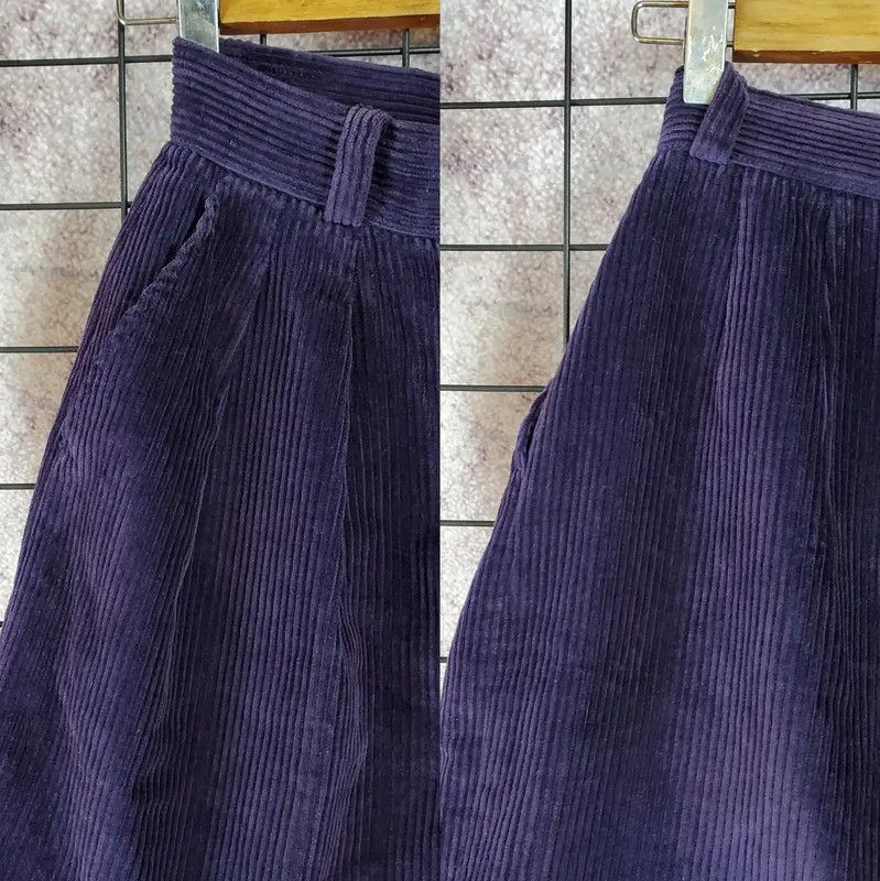Kenzo KENZO Purple Cotton Asymmetrical Casual Pants 0089 Size 23" - 3 Thumbnail