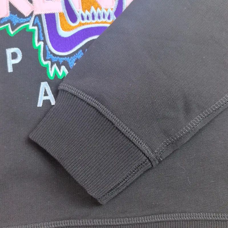 Kenzo KENZO Black Cotton Embroidered Sweatshirt for Women 0089 Size L / US 10 / IT 46 - 6 Thumbnail